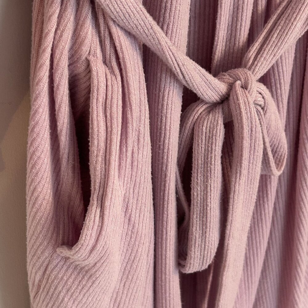 GAP GapBody XL Long Sleeve Ribbed Belted Robe Pink G1126XRDMA Loungewear - Picture 6 of 10